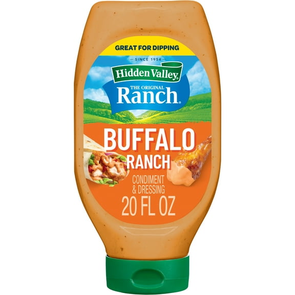 Hidden Valley Gluten Free Buffalo Ranch Dipping Sauce, Topping and Dressing, 20 fl oz (Pack of 4)