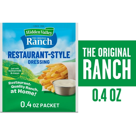 Hidden Valley Gluten Free Buttermilk Ranch Salad Dressing and Seasoning Mix, 0.4 oz