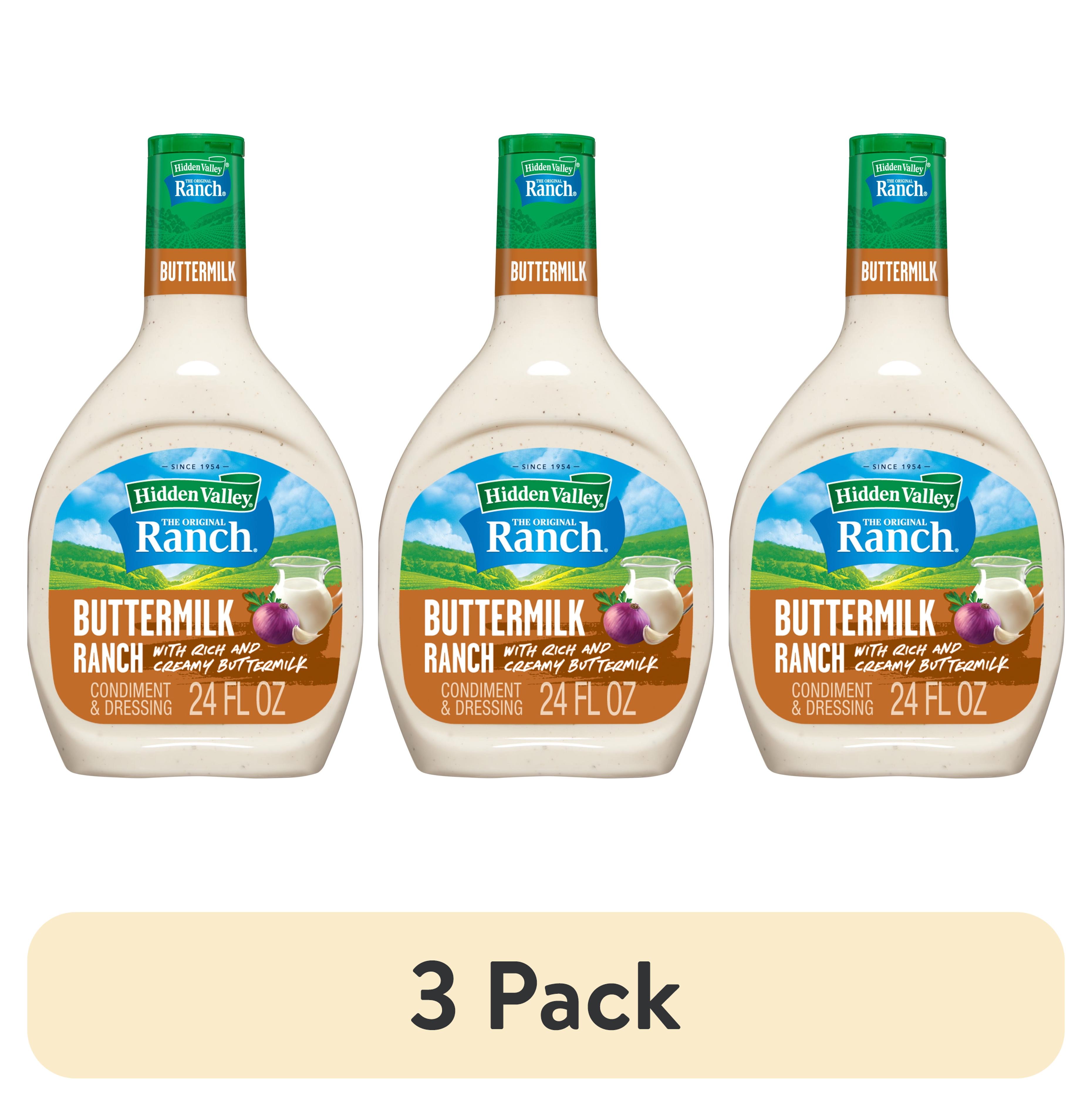(3 pack) Hidden Valley Gluten Free Buttermilk Ranch Salad Dressing and