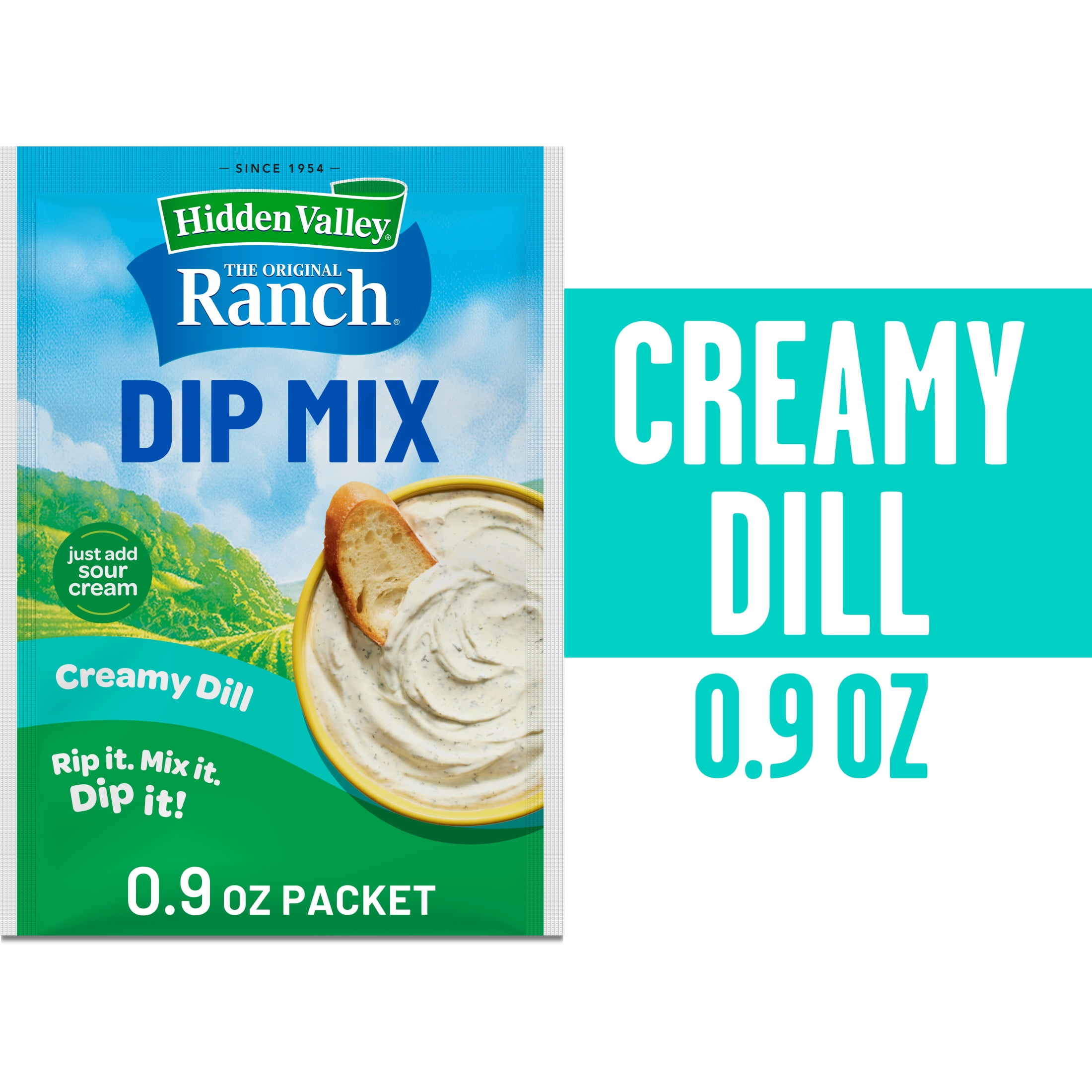 Hidden Valley Gluten Free Creamy Dill Ranch Dips Mix Packet, 0.9 oz ...
