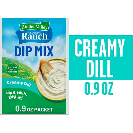 Hidden Valley Gluten Free Creamy Dill Ranch Dips Mix, 0.9 oz