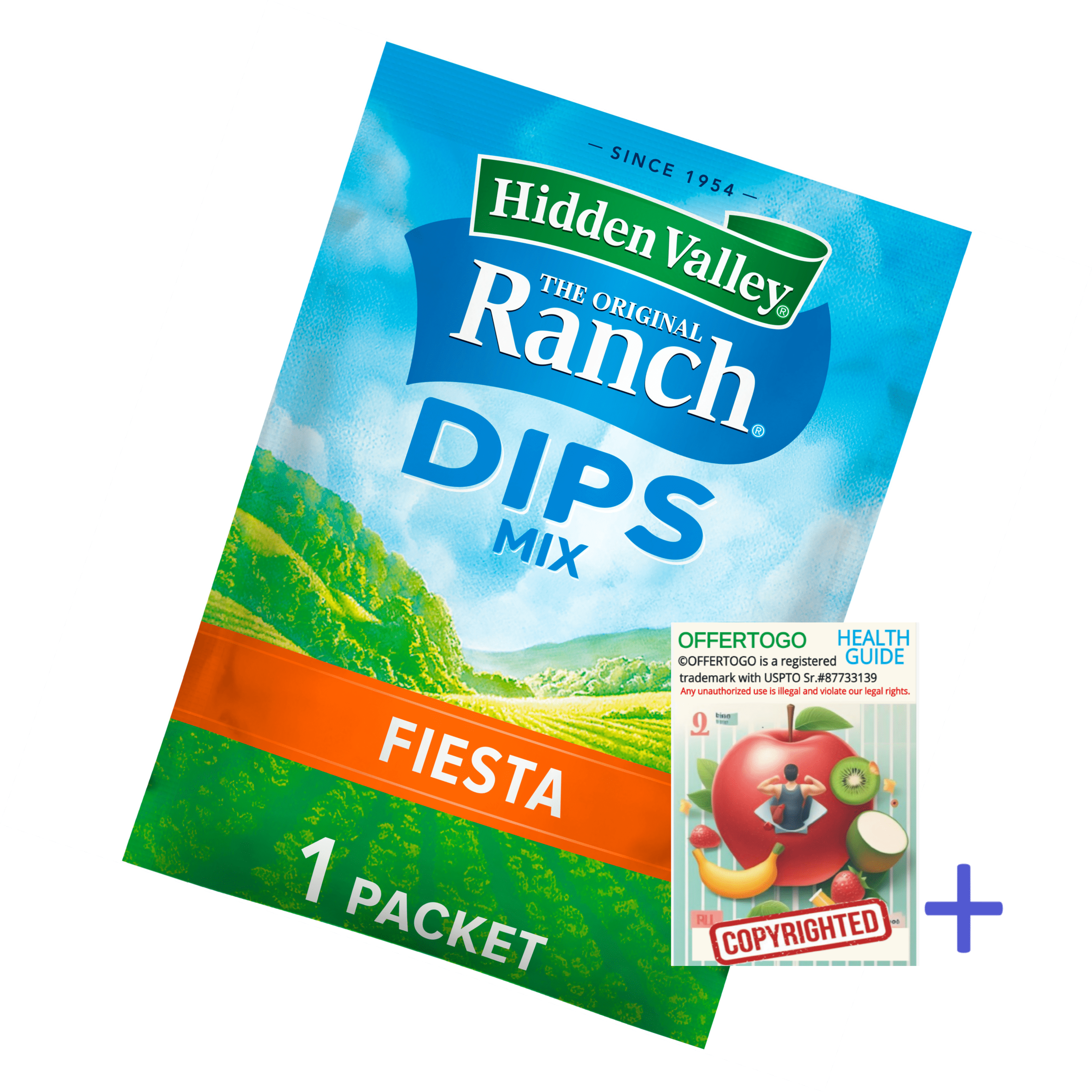 Hidden. Valley Gluten Free Fiesta Ranch Dips Mix, 1 Oz Bundle with