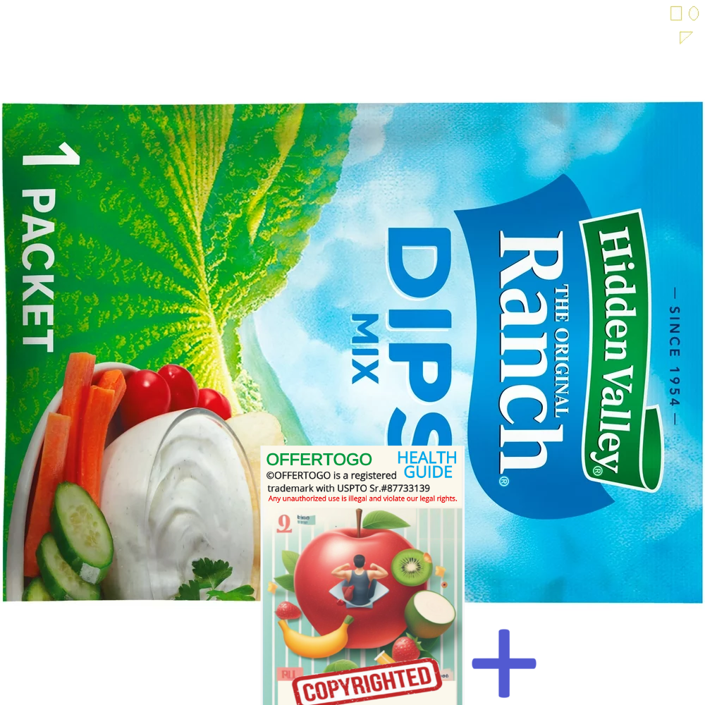 Hidden Valley Gluten Free Fiesta Ranch Dips Mix, 1 Oz Bundle with