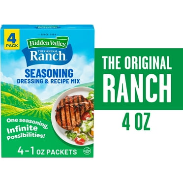 Hidden Valley Gluten Free, Keto-Friendly Original Ranch Salad Dressing & Seasoning Mix, 4 Packets