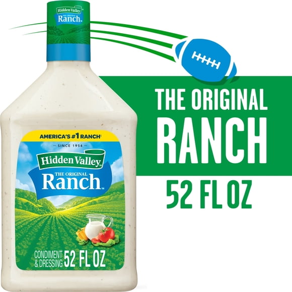 Hidden Valley Original Ranch Salad Dressing & Topping, Keto-Friendly, Bulk Food, 52 fl oz Bottle