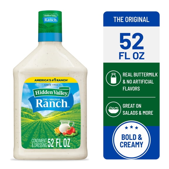Hidden Valley Original Ranch Salad Dressing & Condiment, 52 fl oz Bottle