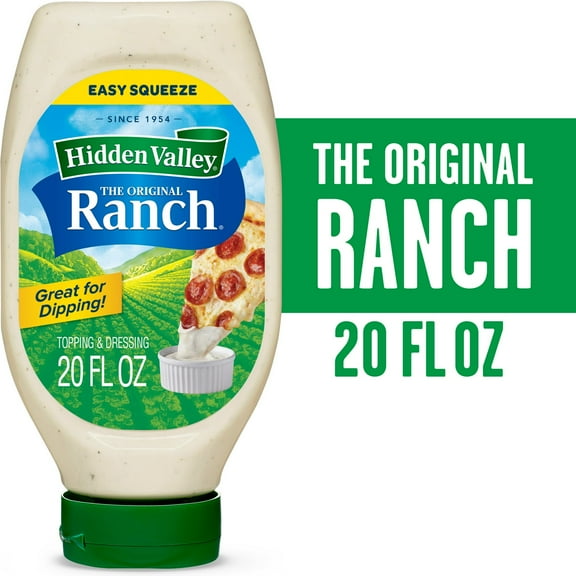 Hidden Valley Gluten Free Original Ranch Dipping Sauce Salad Dressing and Topping 20 fl oz (Pack of 6)