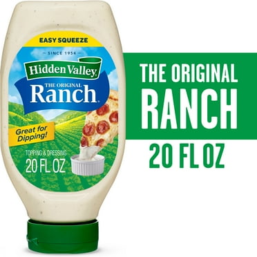Hidden Valley Gluten Free Original Ranch Dipping Sauce Salad Dressing and Topping, 20 fl oz