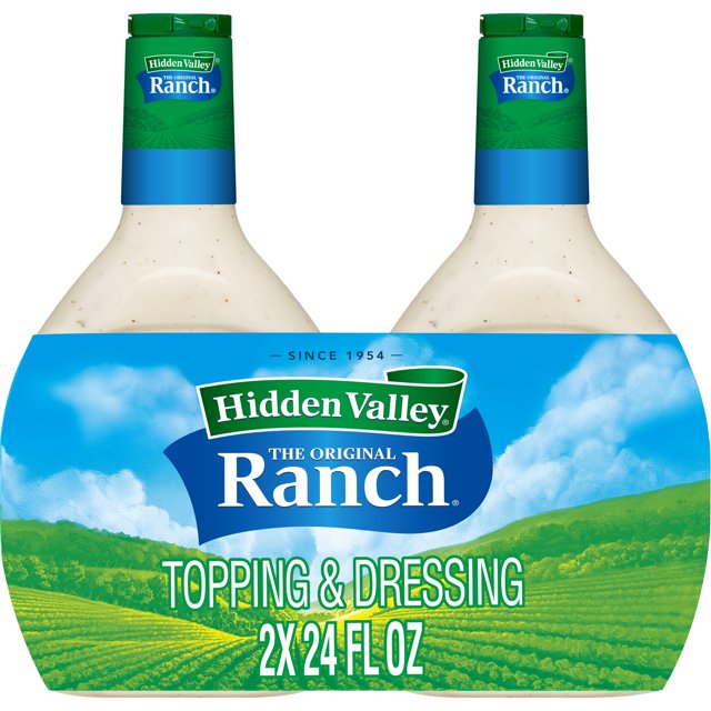 Hidden Valley Gluten Free Original Ranch Salad Dressing and Topping, 24 fl oz, 2 Pack