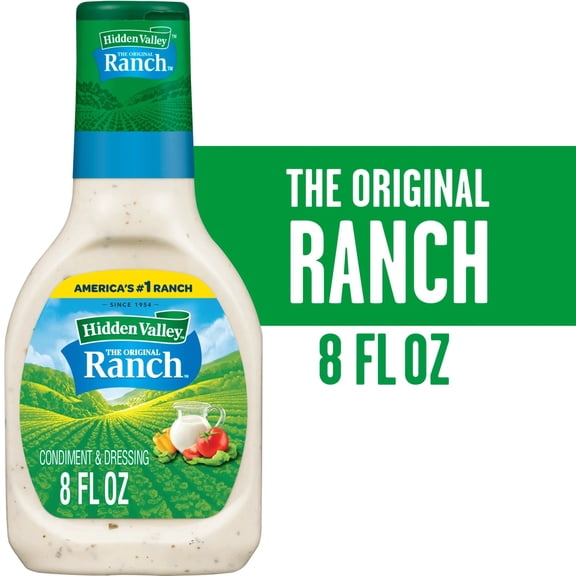Hidden Valley Original Ranch Salad Dressing and Topping, 8 fl oz Bottle