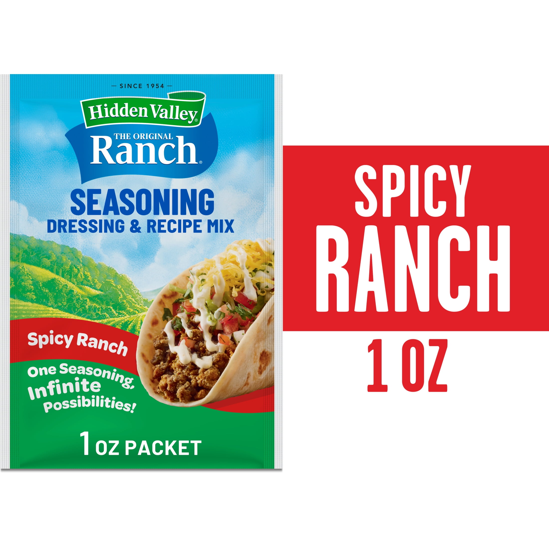 Hidden Valley Spicy Ranch Seasoning & Dressing Mix, 1 oz Packet