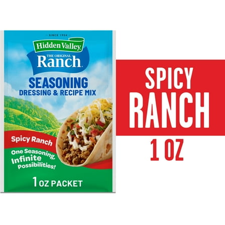 Hidden Valley Gluten Free Spicy Ranch Salad Dressing and Seasoning Mix, 1 oz