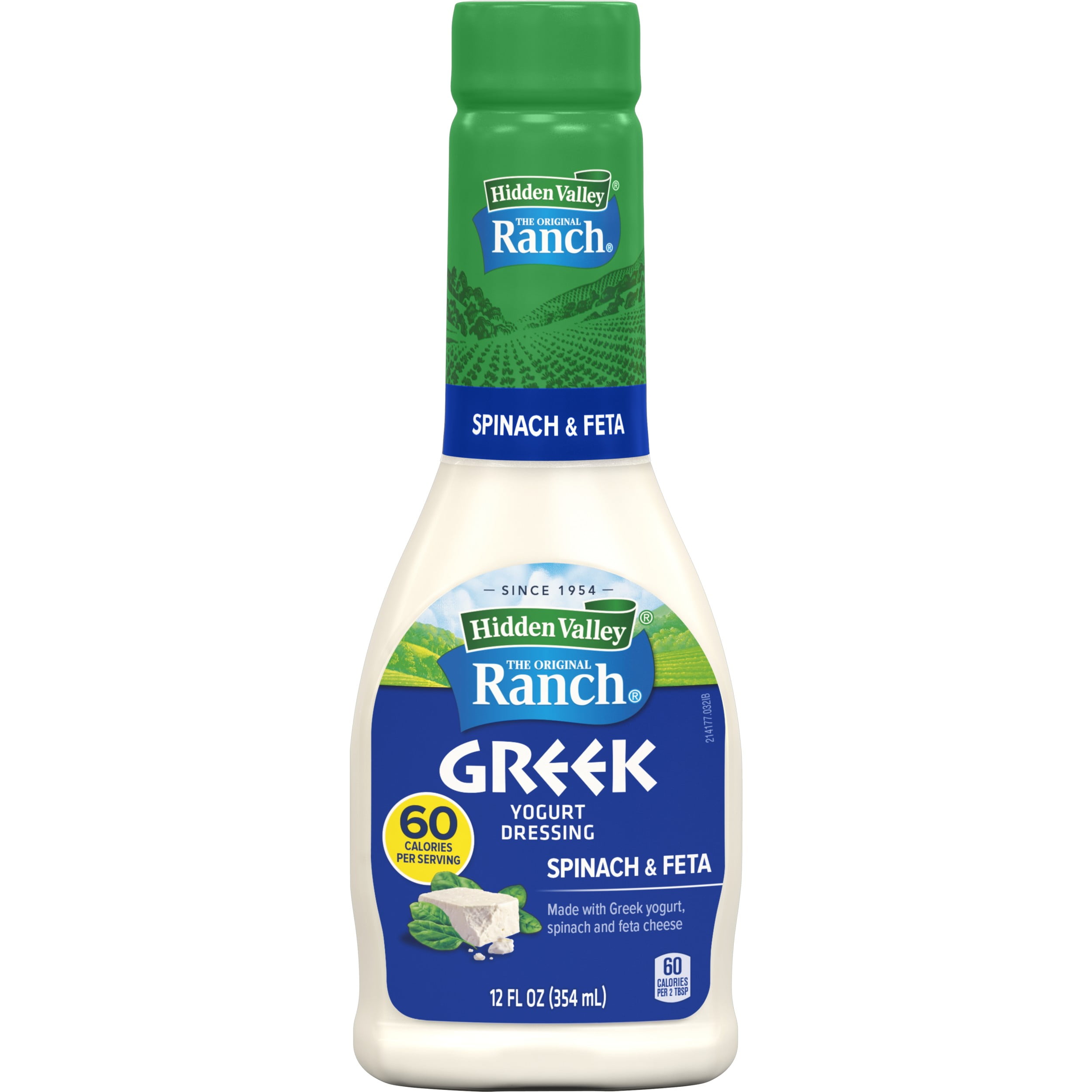 Hidden Valley Greek Yogurt Spinach & Feta Salad Dressing & Topping, 12