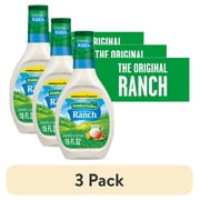 (3 pack) Hidden Valley Original Ranch Condiment and Dressing, America 250 Limited Edition Easy Squeeze Bottle, 16 fl. oz.