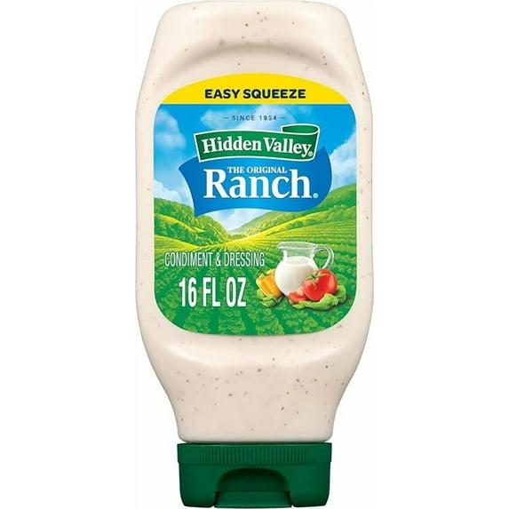 Hidden Valley Original Ranch Salad Dressing & Topping, Gluten Free - 16 Ounce Bottle - Pack of 2