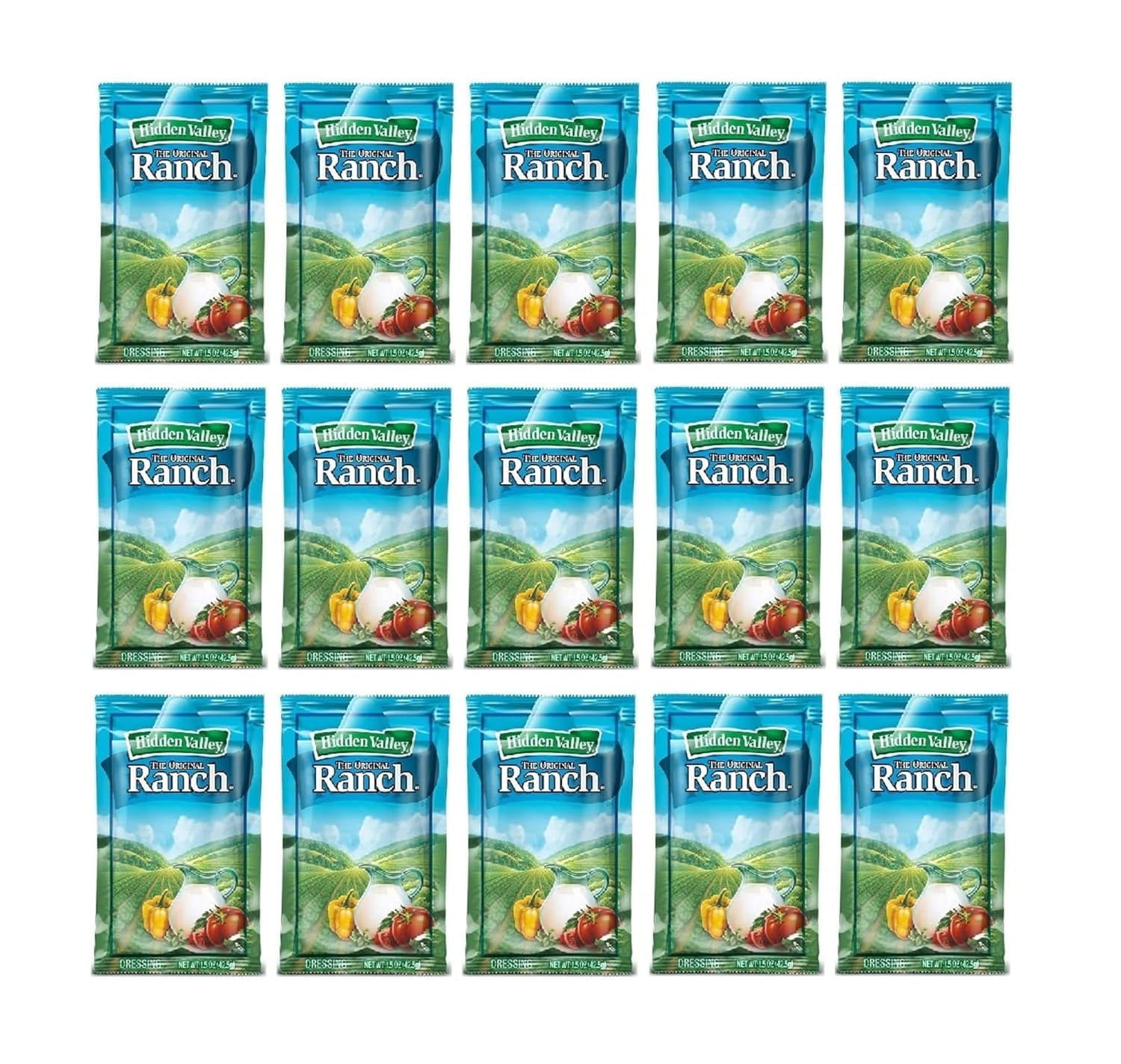 Hidden Valley, Ranch Dressing, 1.5 oz. Packets, 15 Pack - Walmart.com