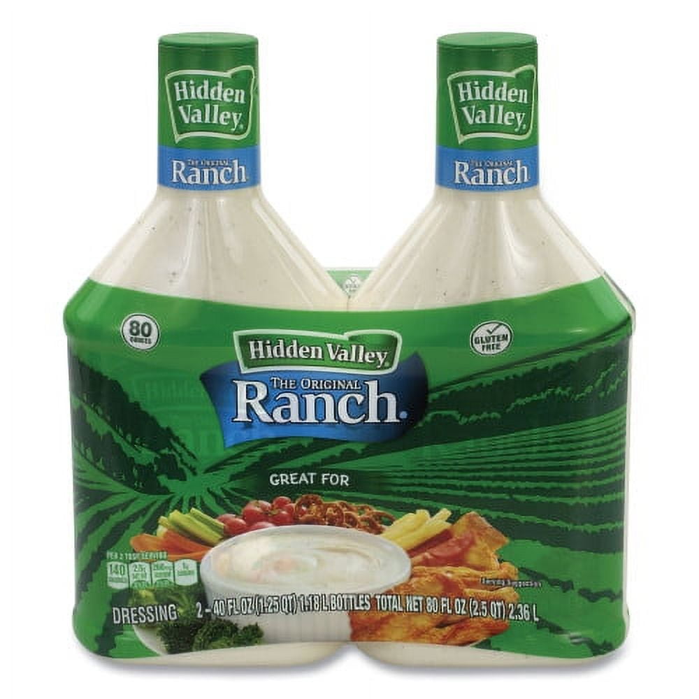 Walmart Ranch New Hidden Valley Original Ranch Dressing, 40 oz Bottle, 2 Bottles ...
