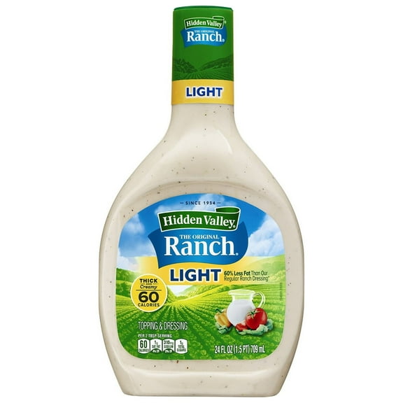 Hidden Valley Original Ranch Light Salad Dressing (Pack of 24)