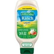 Hidden Valley Original Ranch Light Salad Dressing and Topping, 24 Ounce Bottle
