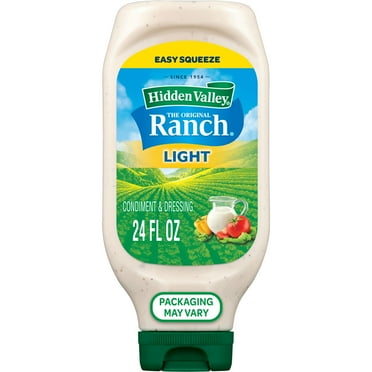Hidden Valley Original Ranch Light Salad Dressing and Topping, 24 Ounce Bottle