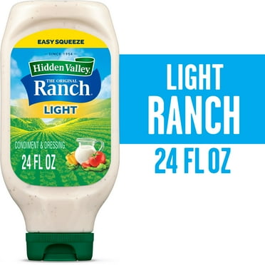 Hidden Valley Original Ranch Light Salad Dressing and Topping, 24 Ounce Bottle