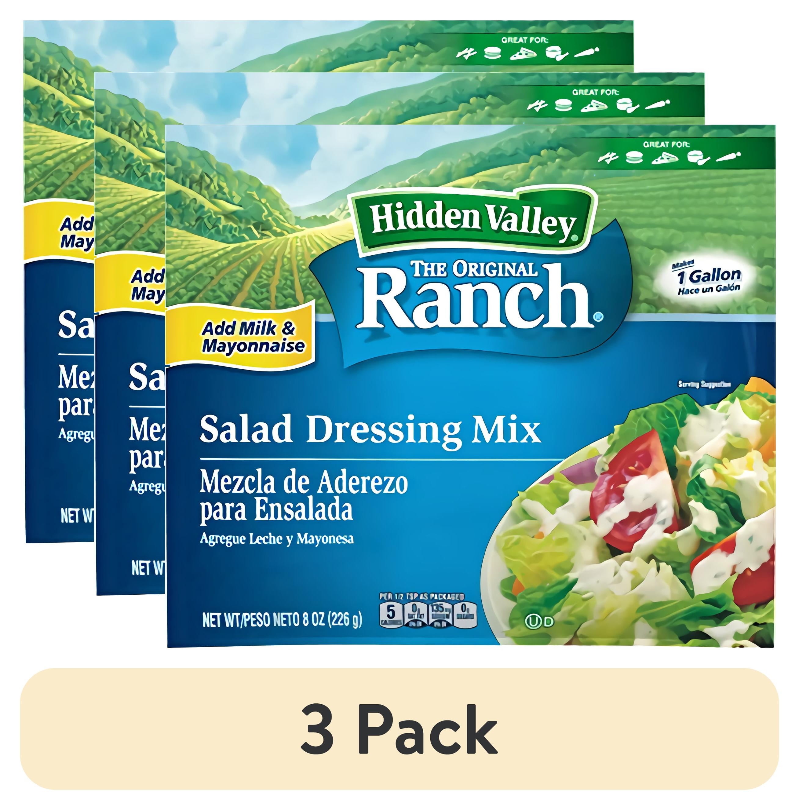 (3 pack) Hidden Valley Original Ranch Salad Dressing Mix, Gluten Free