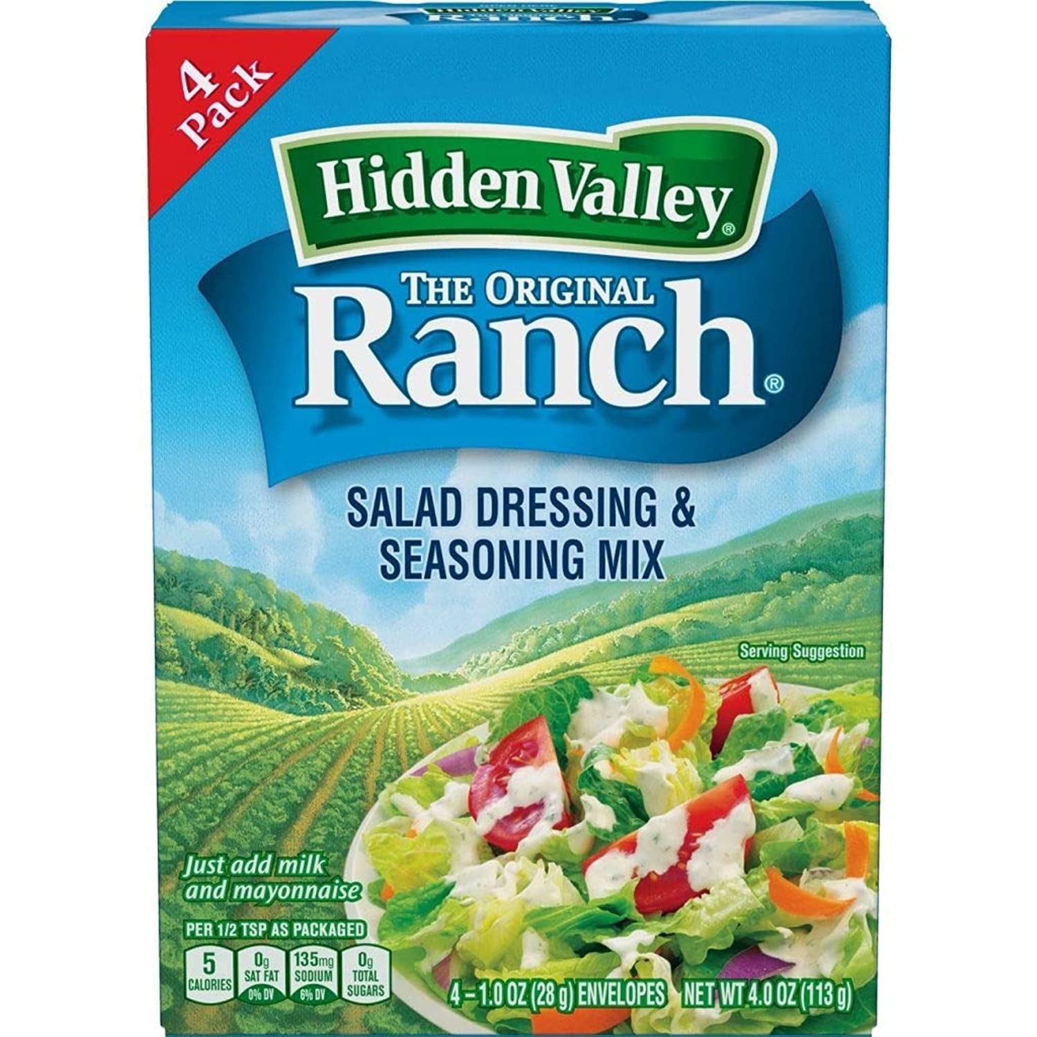 Hidden Valley Original Ranch Salad Dressing & Seasoning Mix, Gluten