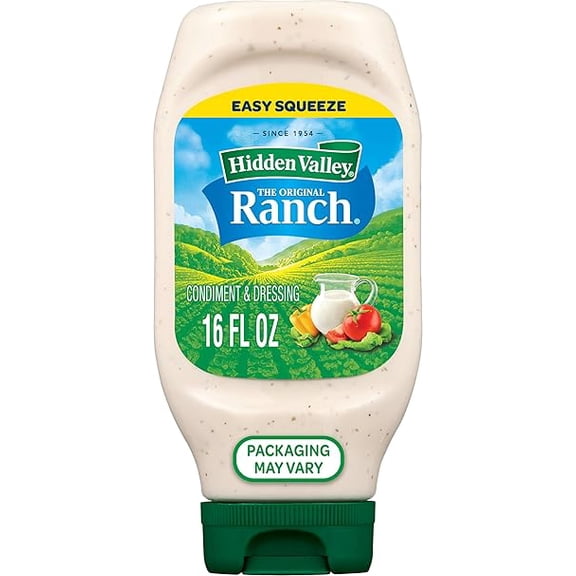 Hidden Valley Original Ranch Salad Dressing & Topping, Gluten Free - 16 Ounce Bottle (Package May Vary)