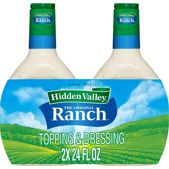 Hidden Valley Original Ranch Salad Dressing & Topping, Gluten Free - 24 Ounce Bottle - 2 Pack
