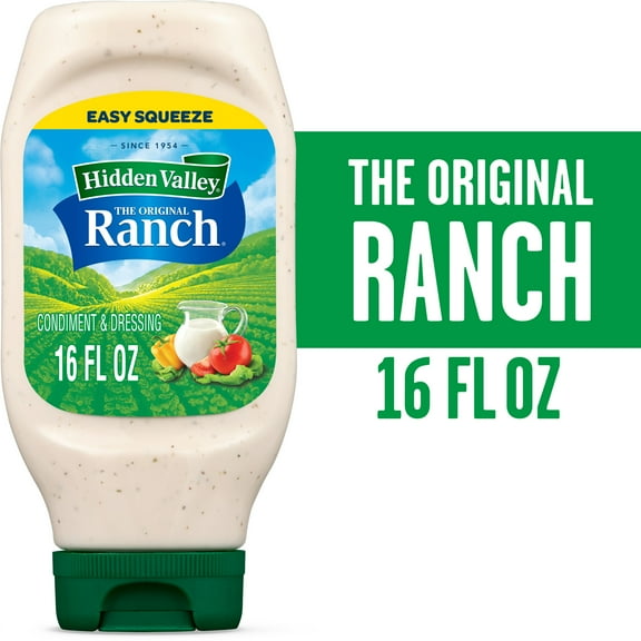 Hidden Valley Original Ranch Salad Dressing and Topping, 16 Ounce Bottle