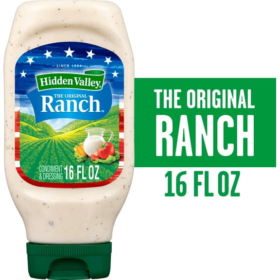 Hidden Valley Original Ranch Salad Dressing and Topping, 16 fl oz Easy Squeeze Bottle