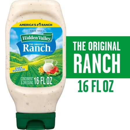 Hidden Valley Original Ranch Salad Dressing and Topping, 16 fl oz Easy Squeeze Bottle