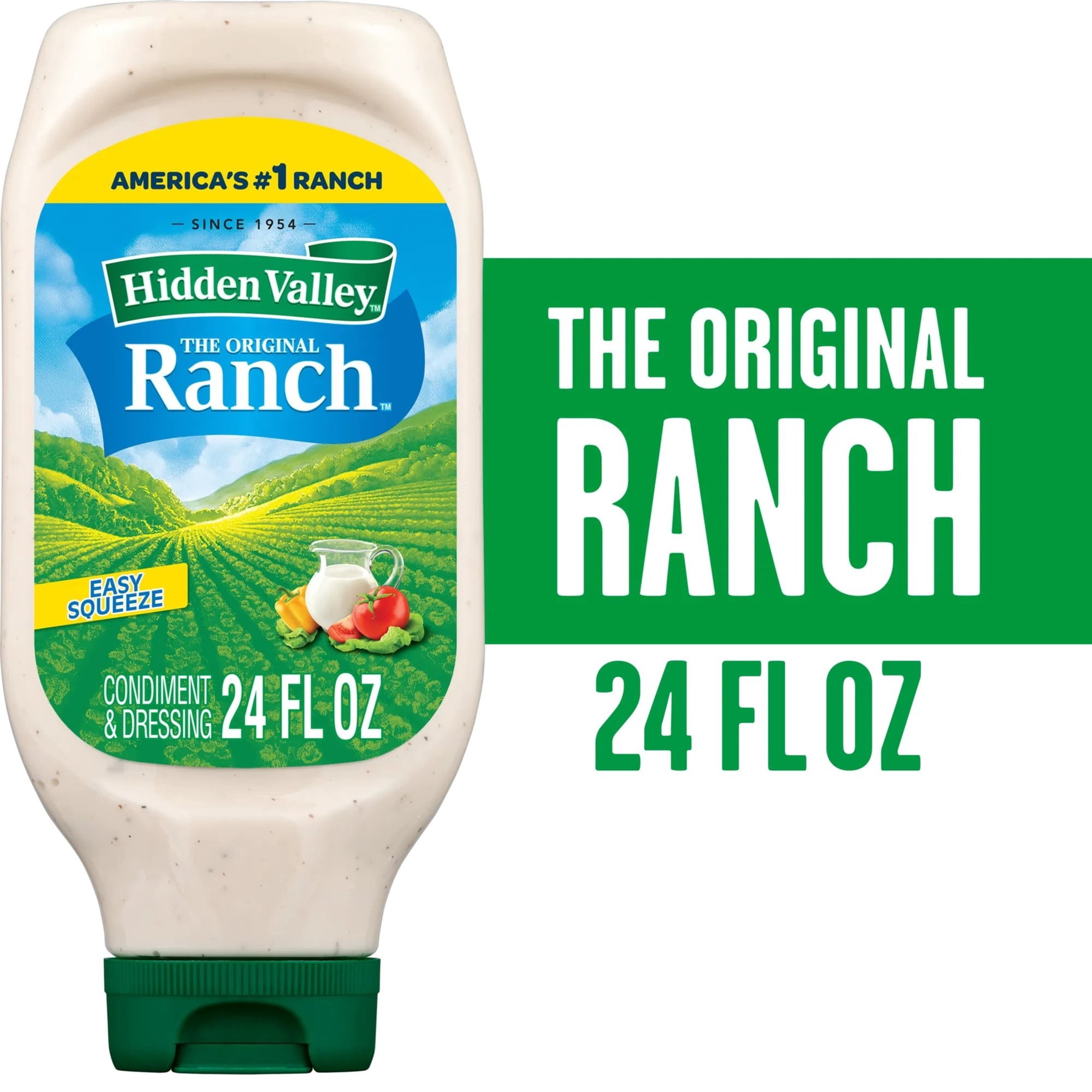 Hidden Valley Original Ranch Salad Dressing and Topping, 24 fl oz Easy Squeeze Bottle