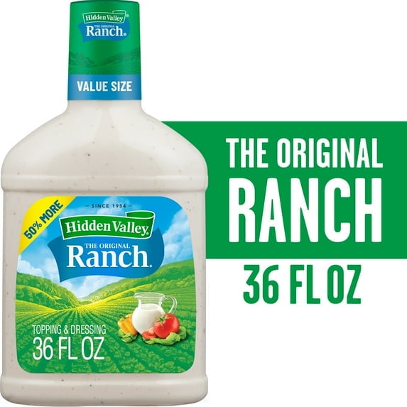 Hidden Valley Original Ranch Salad Dressing and Topping, 36 Ounce Bottle.2 PACK