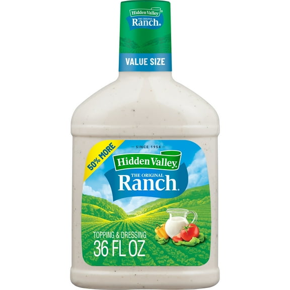 Hidden Valley Gluten Free Keto-Friendly Original Ranch Salad Dressing and Topping, 36 fl oz