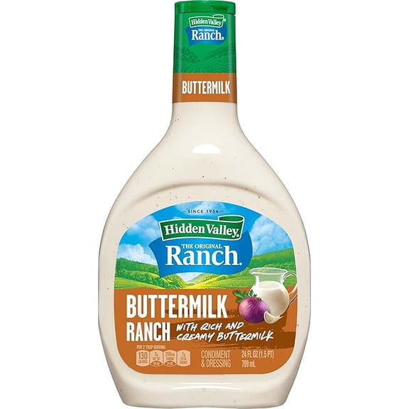 Hidden Valley Ranch Dressing & Dipping Sauce, Buttermilk Dressing, Gluten Free Salad Dressing, 24 Ounces