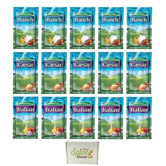 Hidden Ralley Ranch Hidden Valley Salad Dressing Packets (Combo Ranch, Italian, Caesar ...