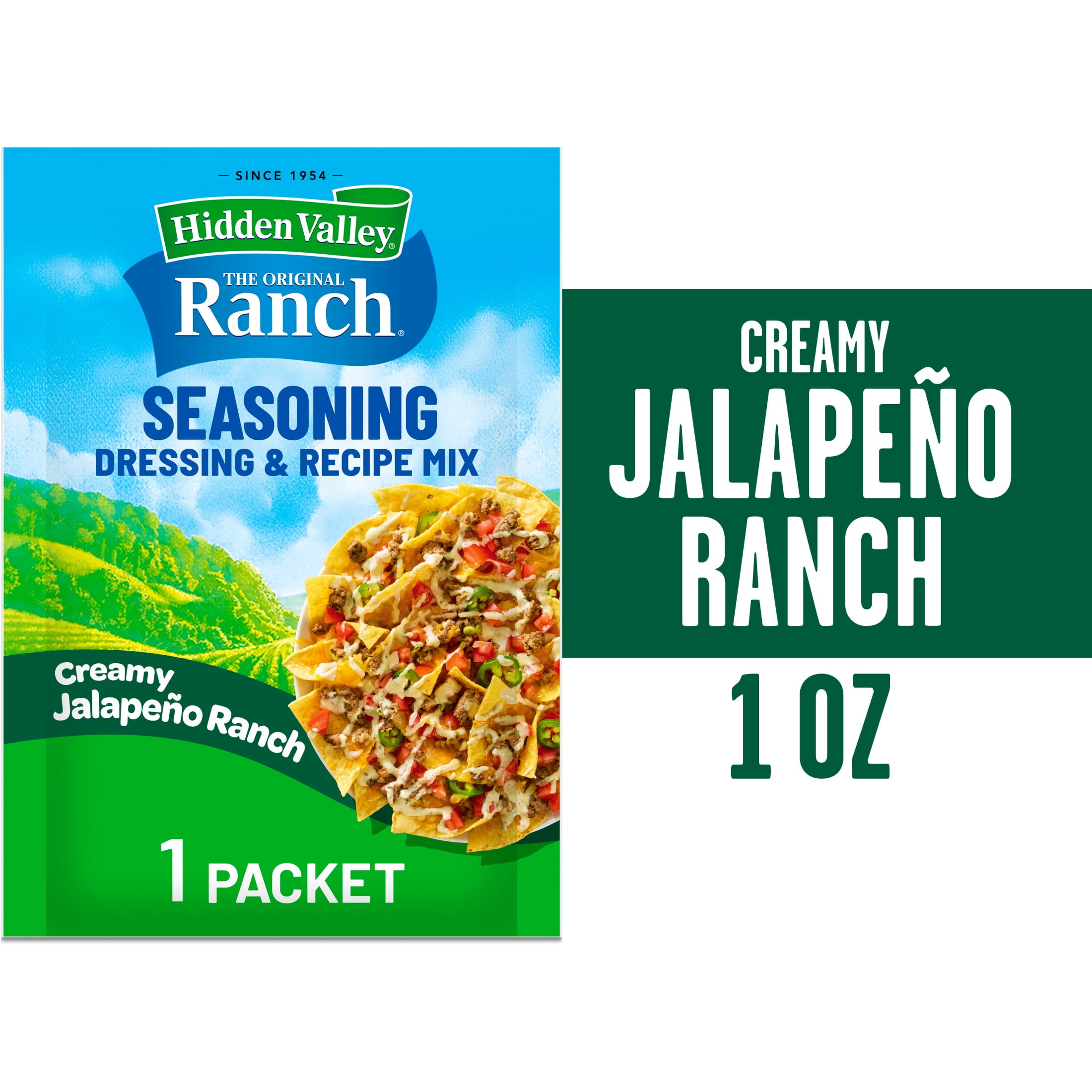 Hidden Valley Creamy Jalapeno Ranch Seasoning Dressing & Recipe Mix, 1 oz Packet