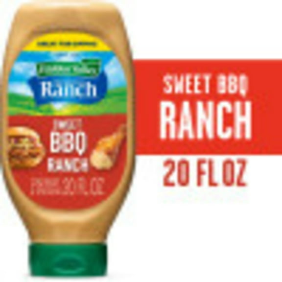 Hidden Valley Sweet BBQ Ranch Condiment and Dressing, Easy Squeeze Bottle, 20 Fluid Ounces