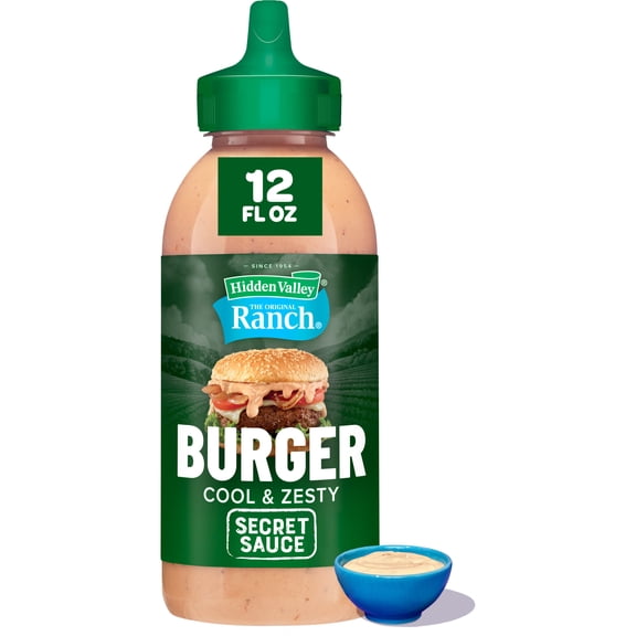 Hidden Valley Ranch Cool & Zesty Burger Secret Sauce, 12 fl oz Squeeze Bottle