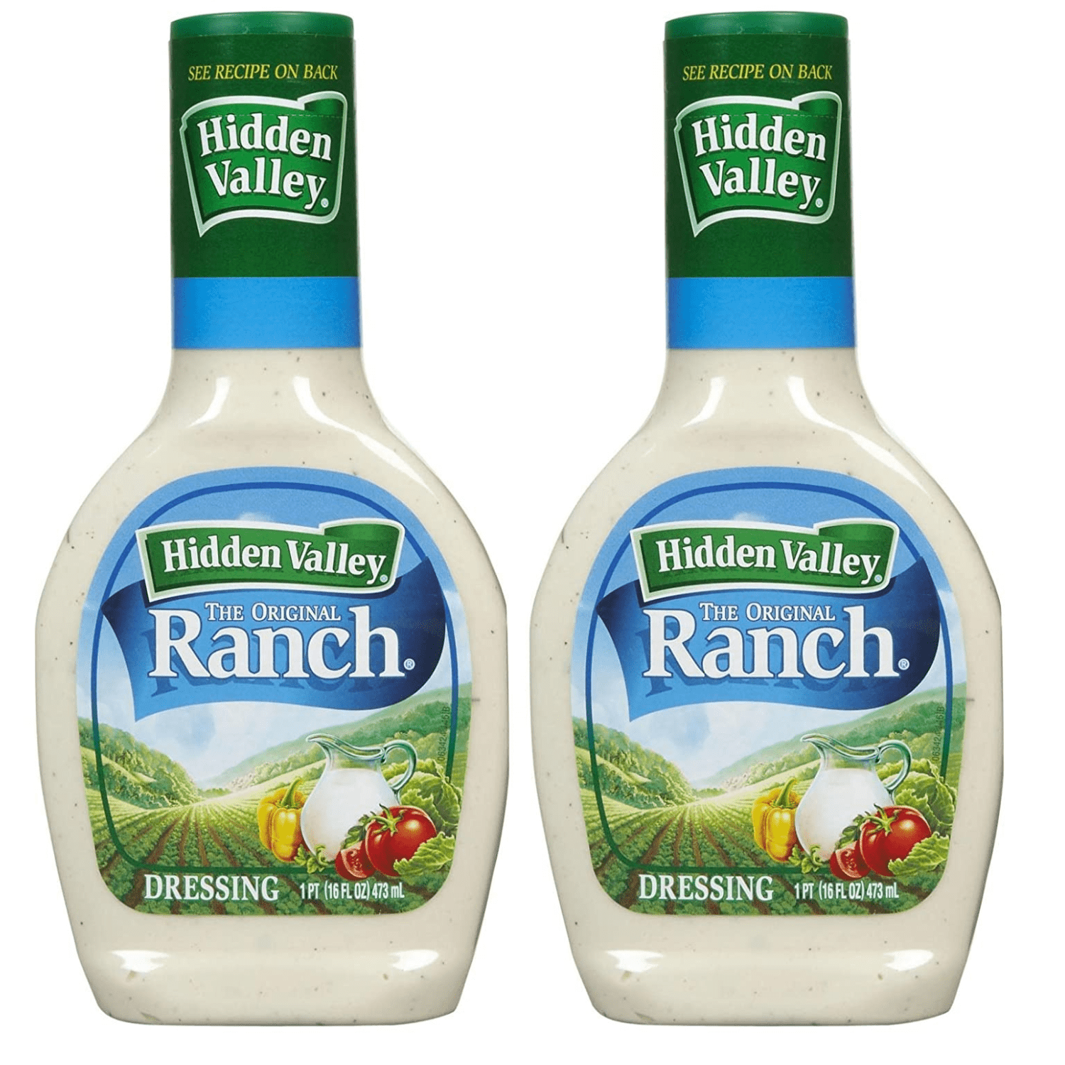 Hidden Valley The Original Ranch Dressing, 16 Ounce, Pack of 2, Perfect For Salad Dressings, Dip