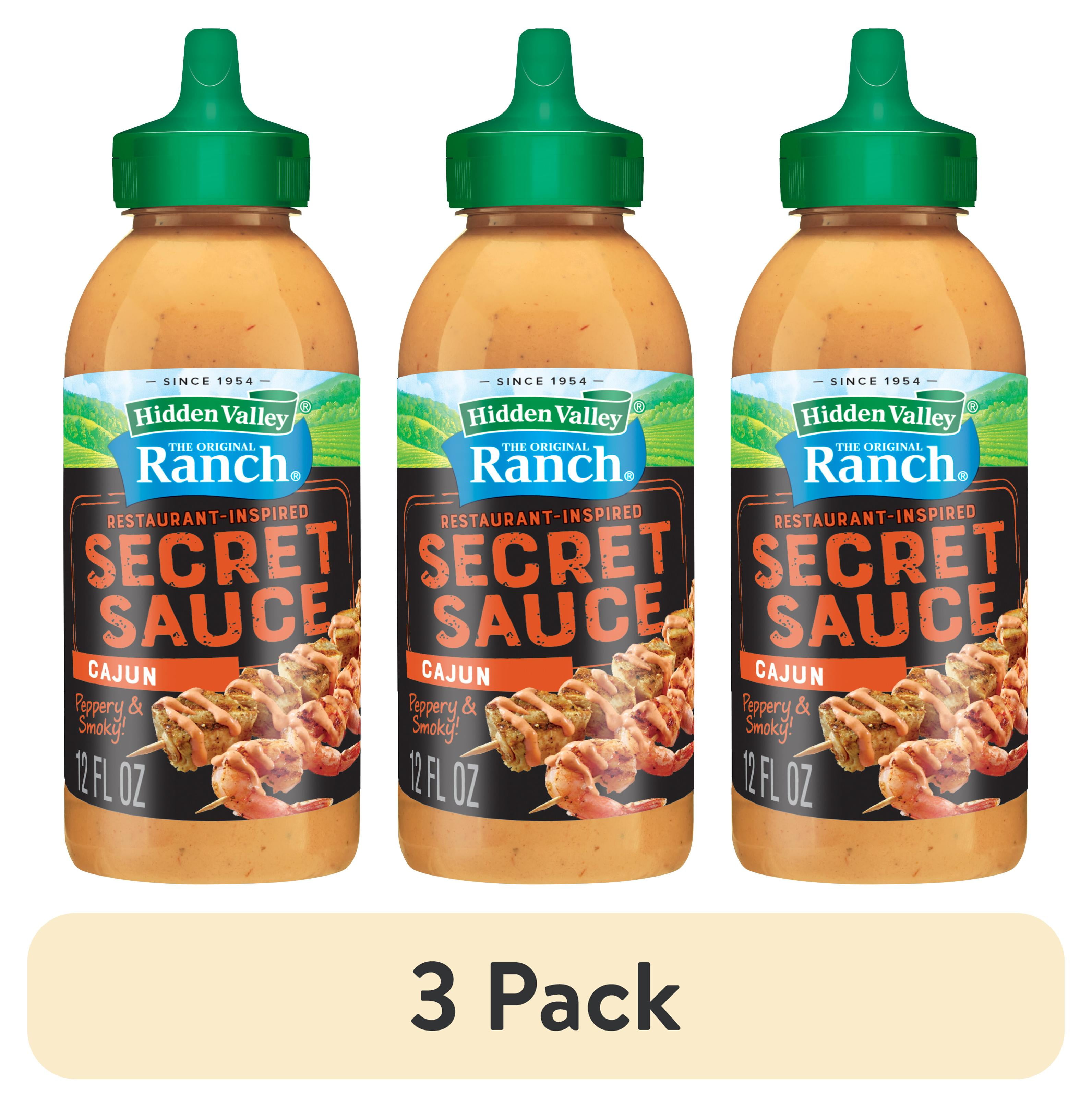  Hidden Valley Ranch Gluten Free Secret Sauce Bundle: (1)  Original (1) Spicy (1) Smokehouse (1) Cajun & ThisNThat Recipe Card :  Grocery & Gourmet Food