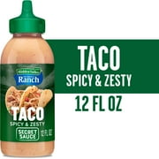 (6 Pack) Hidden Valley Ranch Spicy & Zesty Taco Secret Sauce, 12 fl oz Squeeze Bottle