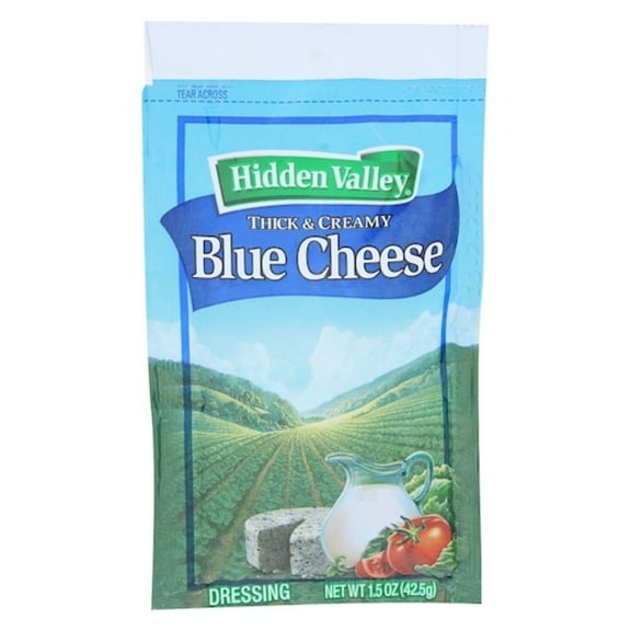 Hidden Valley Thick And Creamy Blue Cheese Dressing Single Serve, 1.5 oz - Case of 84