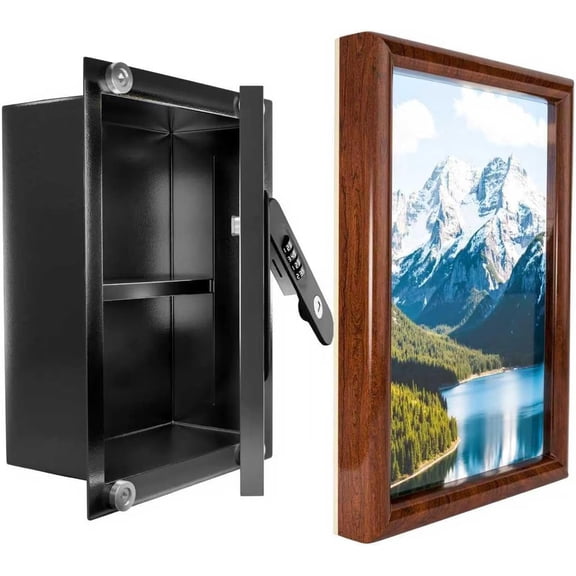Hidden Wall Safe with Decorative Picture Frame, 16"x20" | Invisible Security Storage, Lockable Design, Easy to Mount, For Jewelry, Cash, Passports