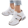 thumbnail image 1 of Hidden Wedge High Top Fashion Sneakers for Women Comfort Mesh Air Cushion Heeled Casual Fall Dad Walking Shoes, 1 of 8
