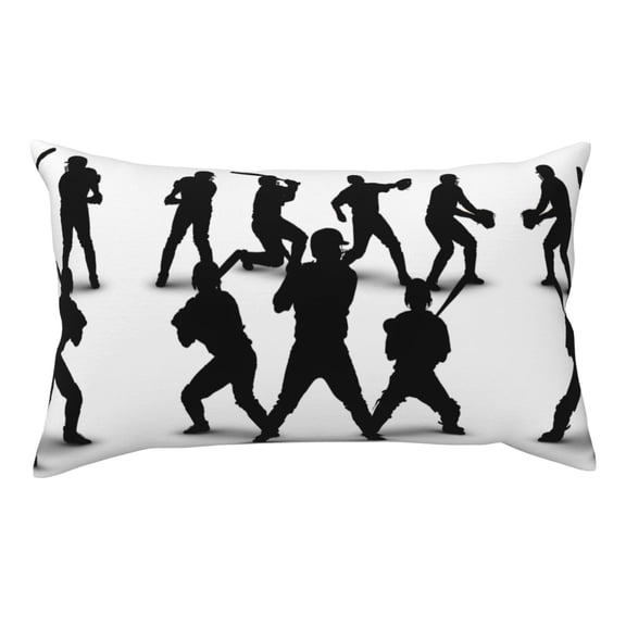 Hidden Zipper Home Sofa Decorative Throw Pillow Cover Cushion Case King 20x36 Inch Baseball Players Pattern Design Printed Pillowcase