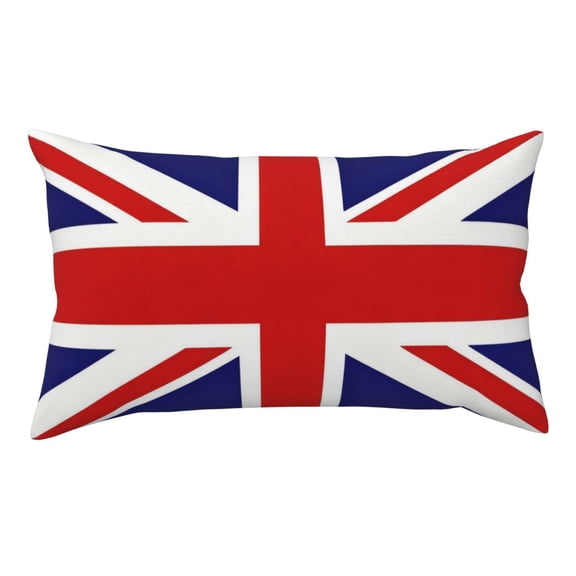 Hidden Zipper Home Sofa Decorative Throw Pillow Cover Cushion Case King 20x36 Inch British Flag Britain English England Design Printed Pillowcase
