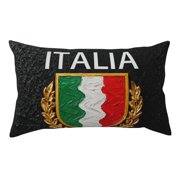 Hidden Zipper Home Sofa Decorative Throw Pillow Cover Cushion Case King 20x36 Inch Italia Italian Italy Design Printed Pillowcase