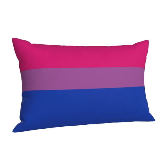 Hidden Zipper Pillowcases Bisexual Pride Flag Lumbar Pillow Case Decorative Pillow Cases Bed Cushion Covers 20"x30"